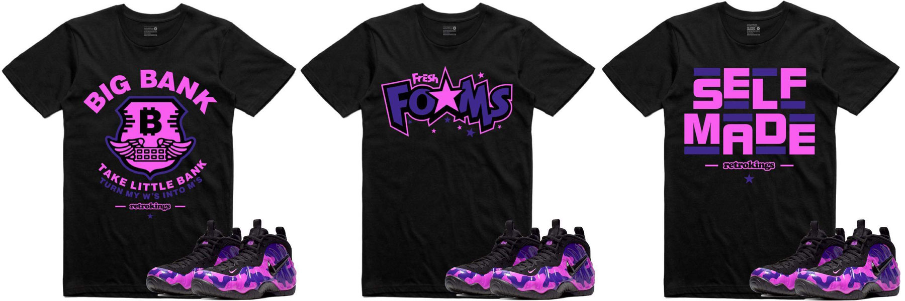 shirts to match purple camo foamposites