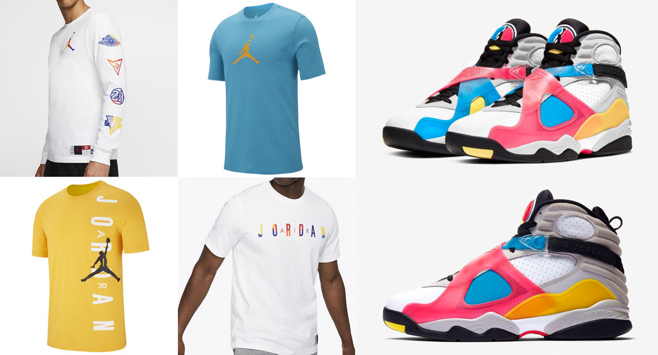 Air Jordan 8 Multi Color Shirts to 