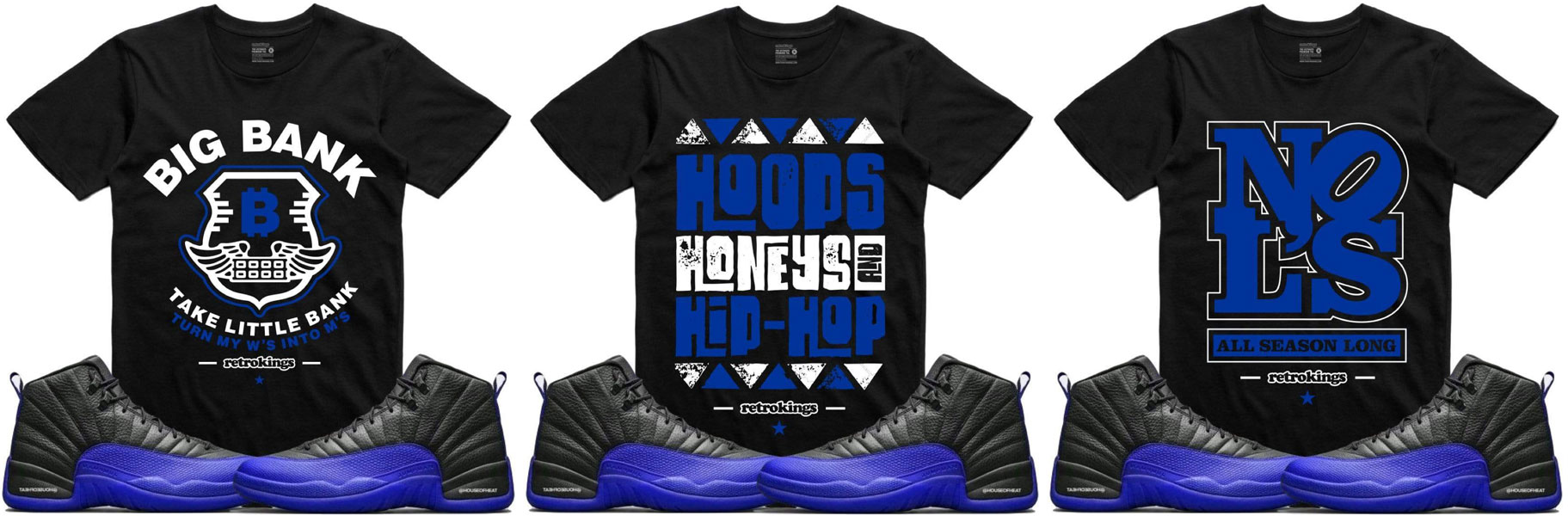 blue and black 12s shirt