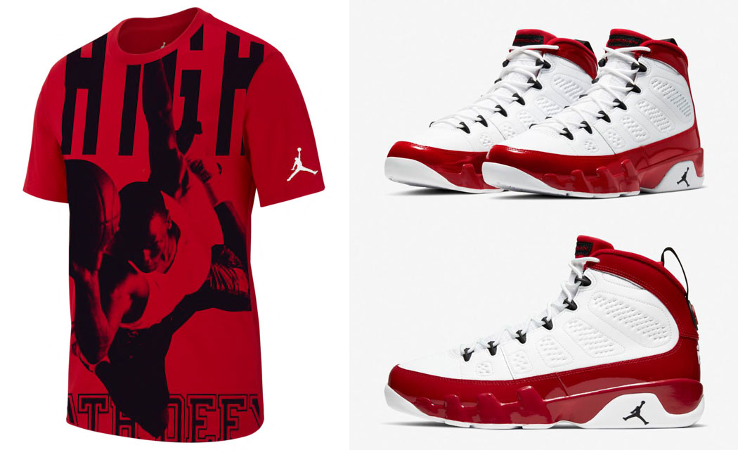 red and white jordan 9