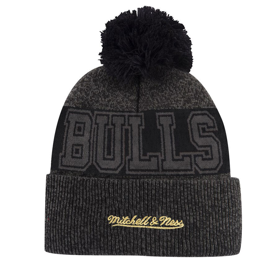 bulls-knit-hat-beanie-black-gold-2