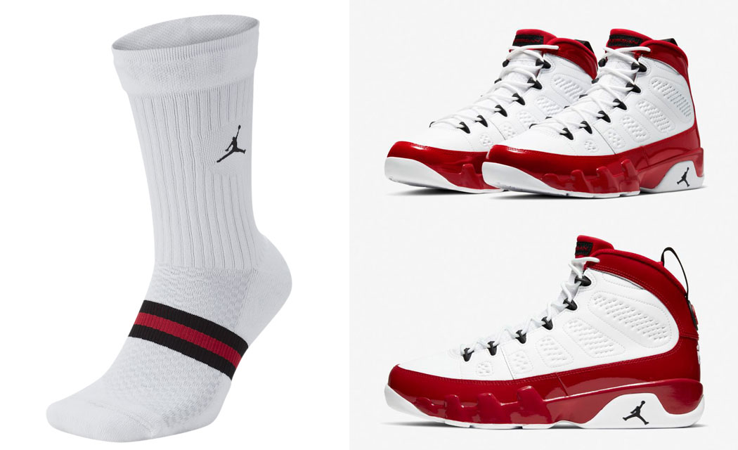 jordan-9-white-gym-red-matching-socks