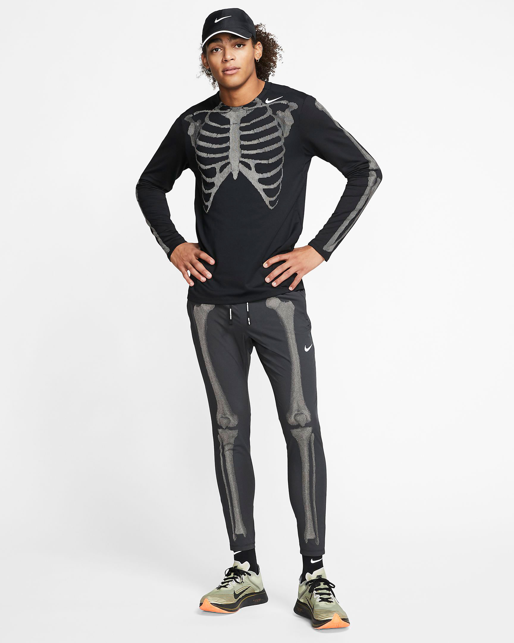 Nike Black Skeleton Shirt and Pants 