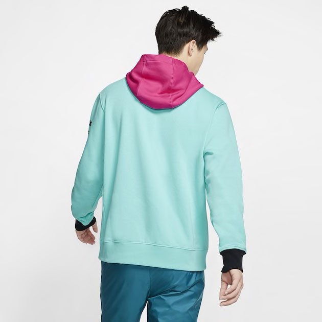 turquoise and pink nike hoodie