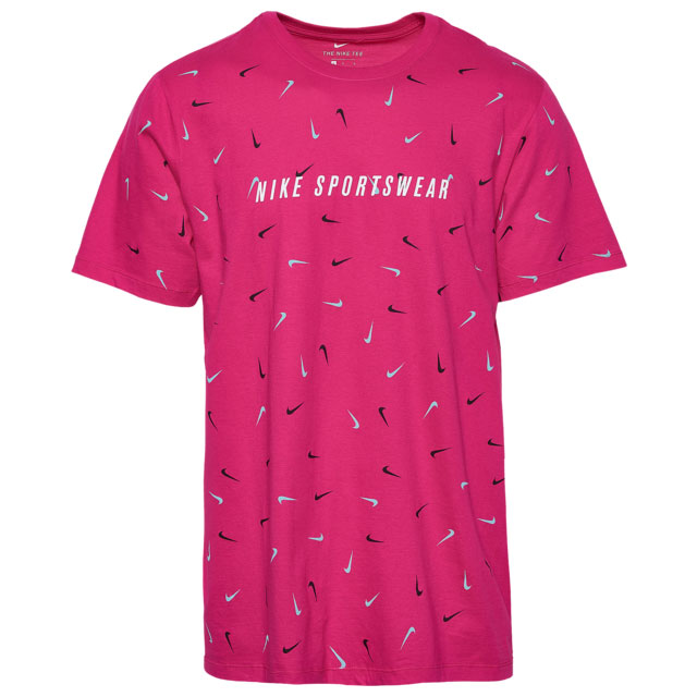 pink and turquoise nike shirt