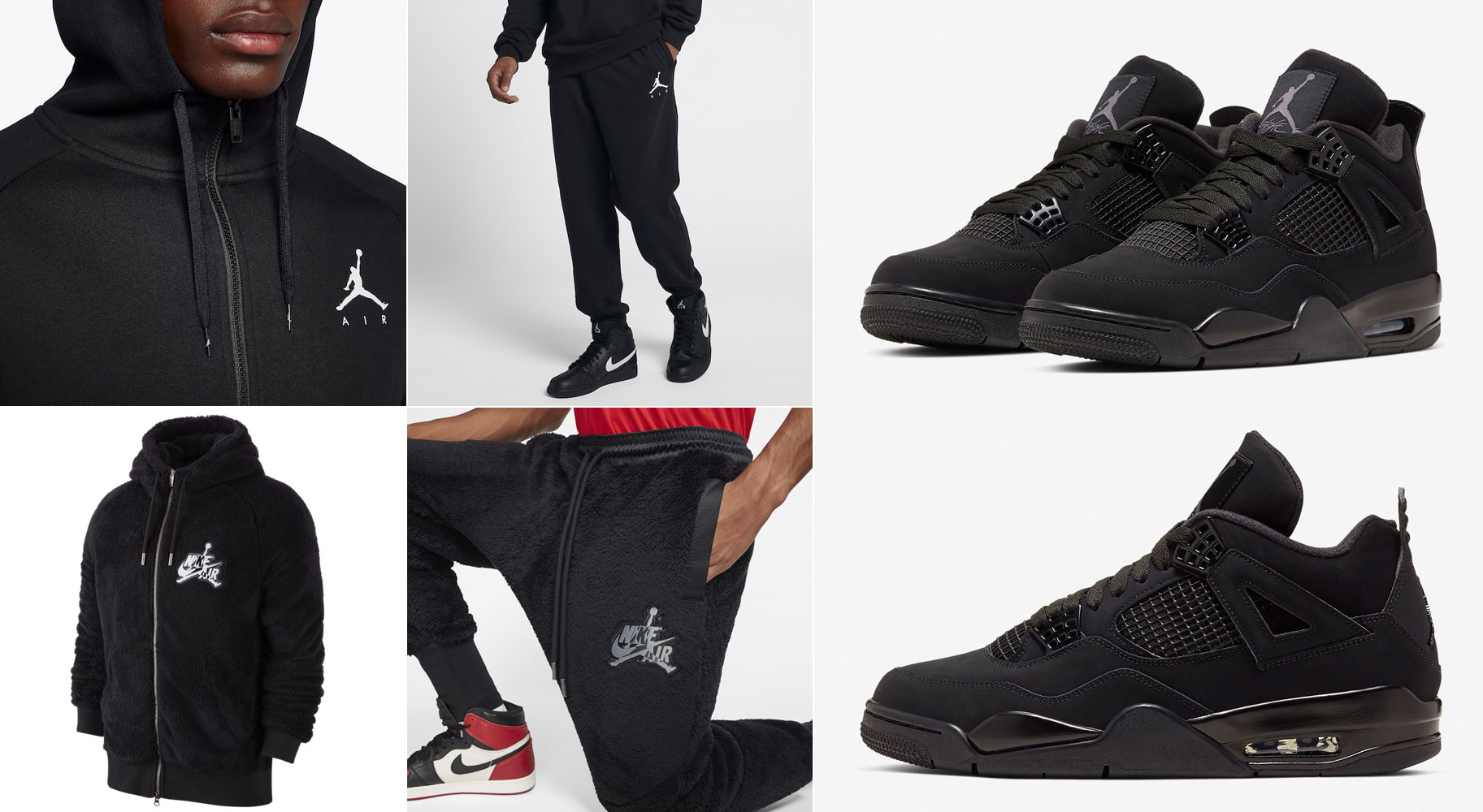 air-jordan-4-black-cat-2020-hoodies-and-jogger-pants