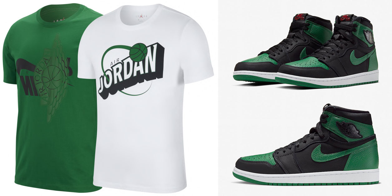 Air Jordan 1 High Pine Green Shirts 