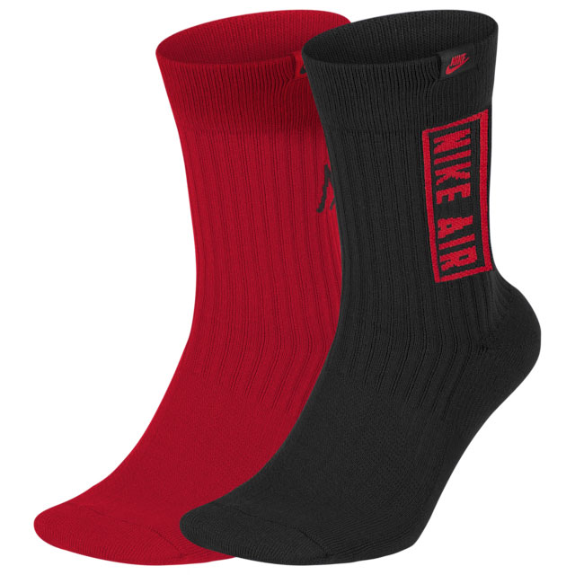 nike-air-red-noir-socks