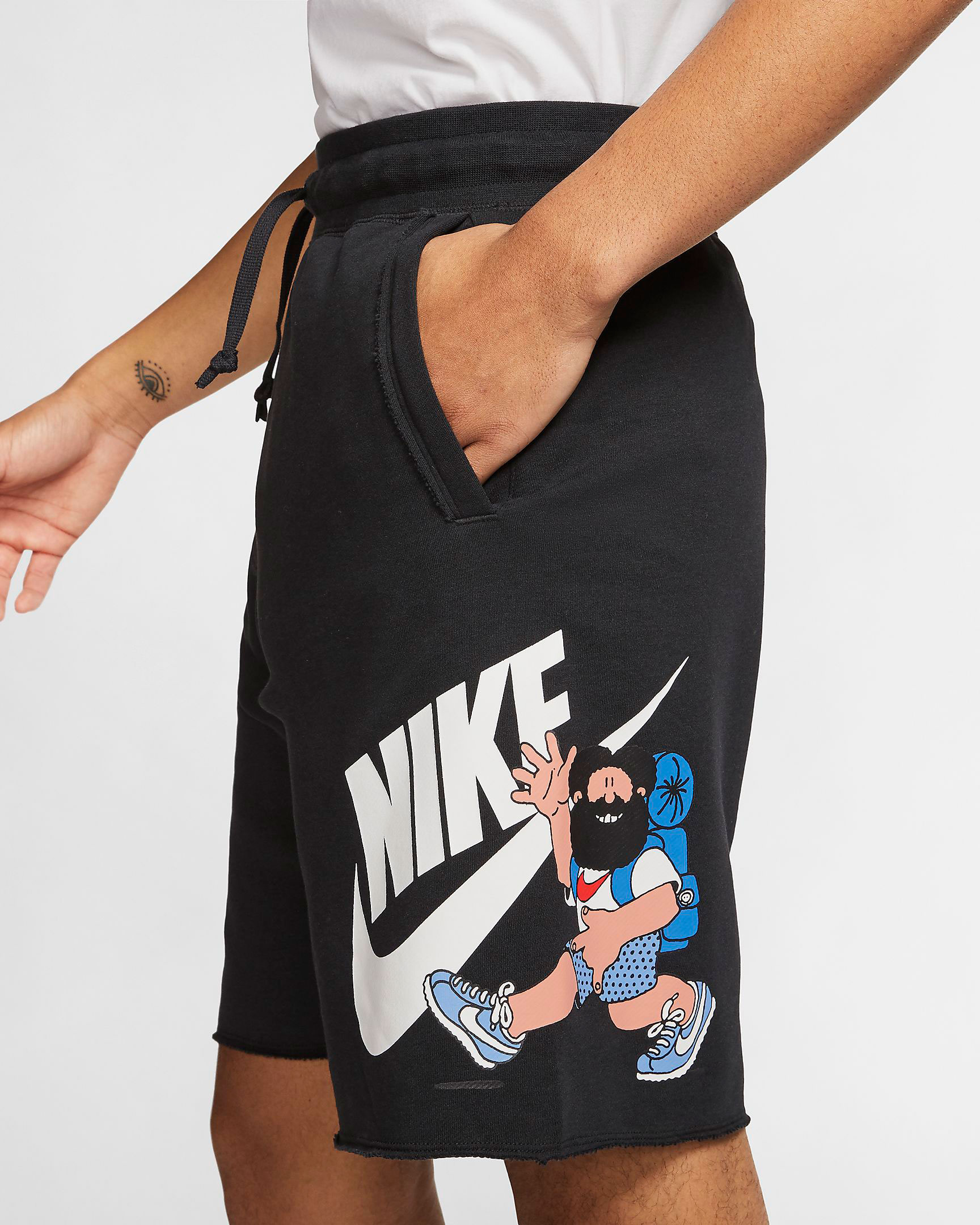 nike shorts with cartoon characters on them