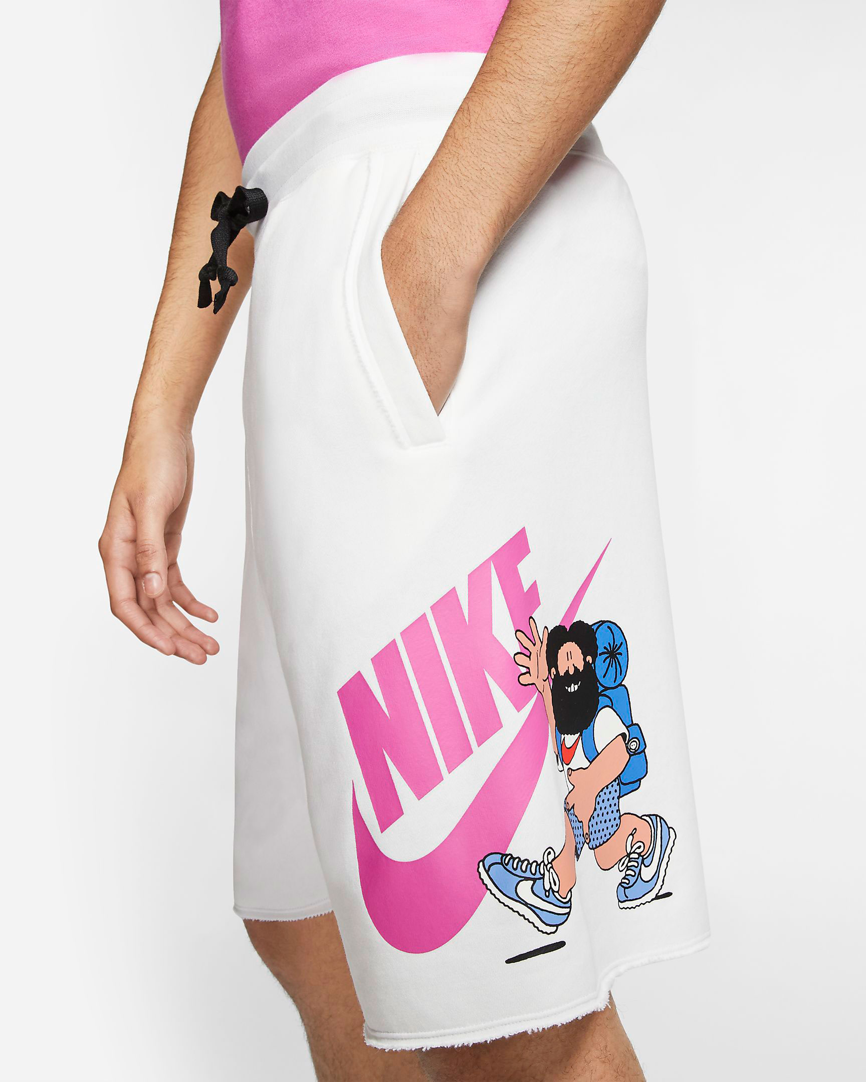 nike sweat shorts with cartoon characters