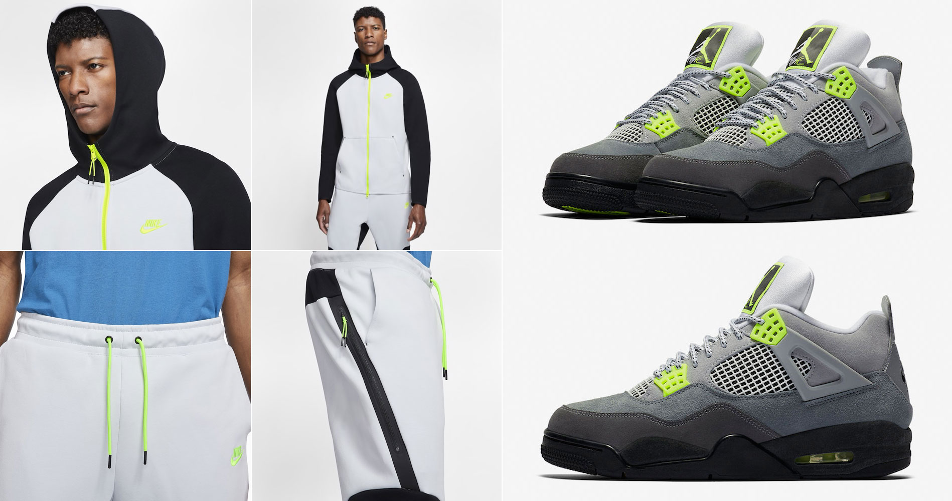 Air Jordan 4 Neon Nike Hoodie and 