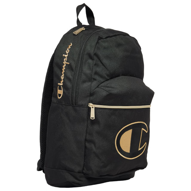champion black and gold backpack