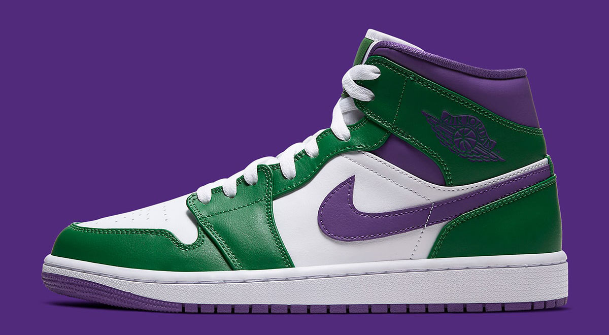 green and purple jordan