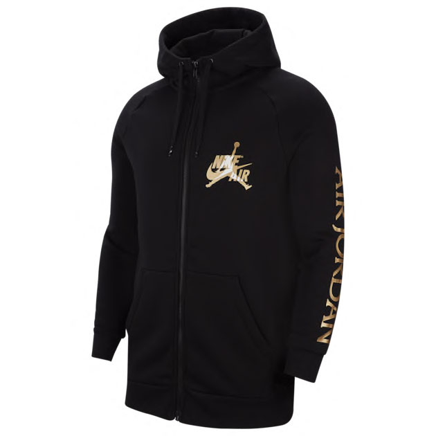 jordan-black-gold-zip-hoodie