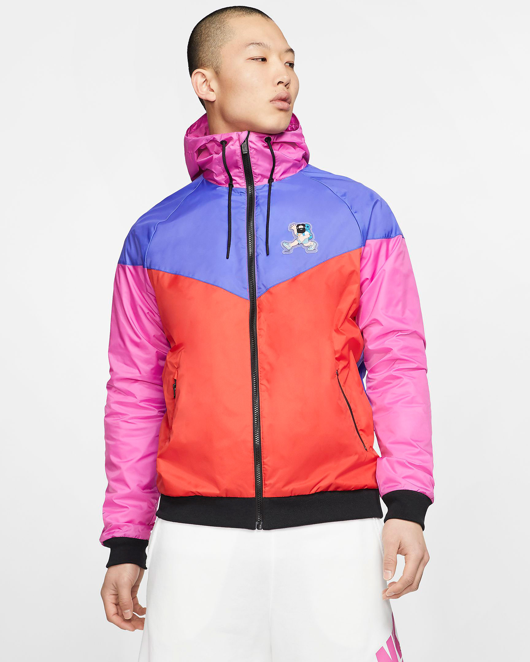 nike blue pink windrunner jacket