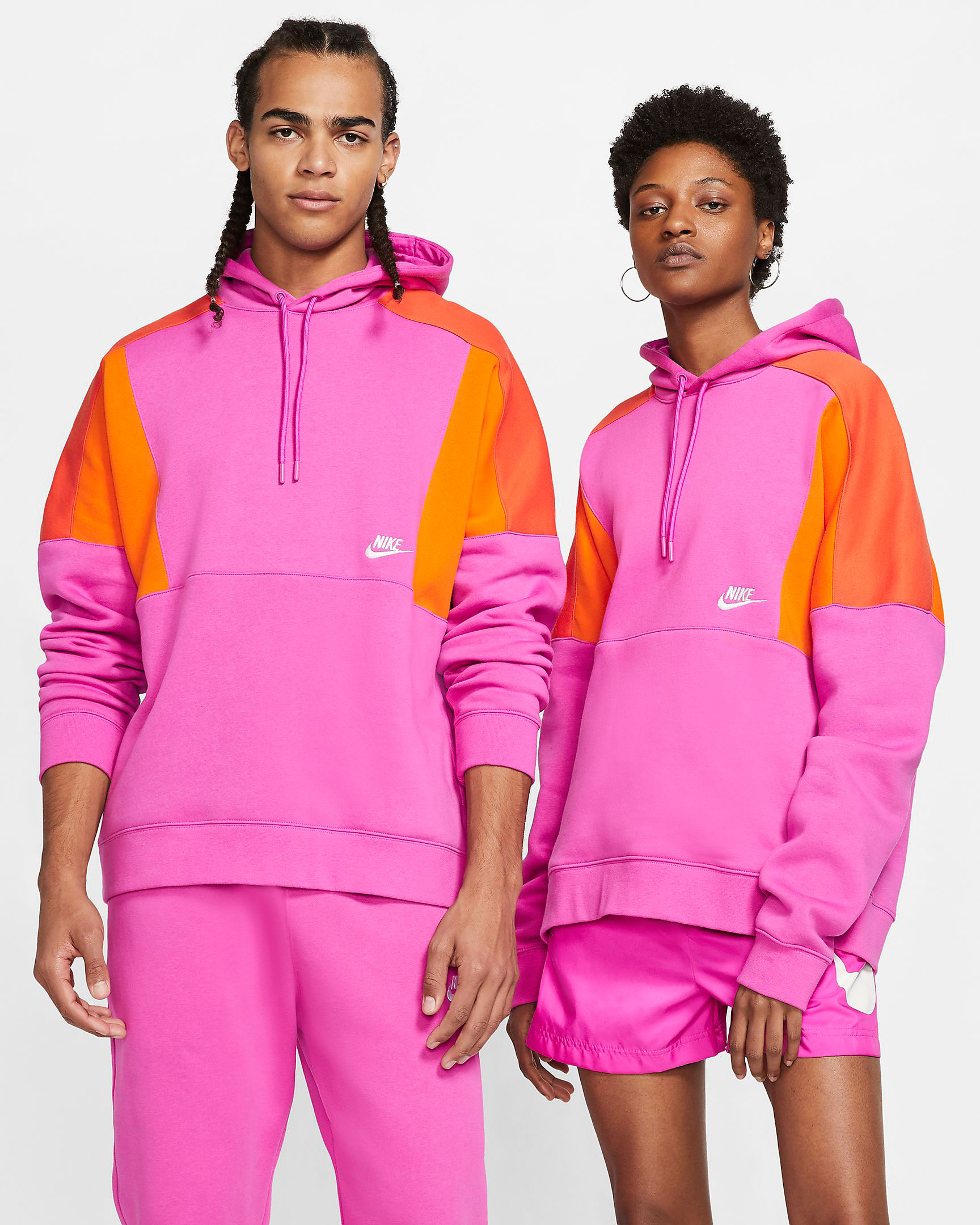 nike-sportswear-orange-pink-fuschia-hoodie
