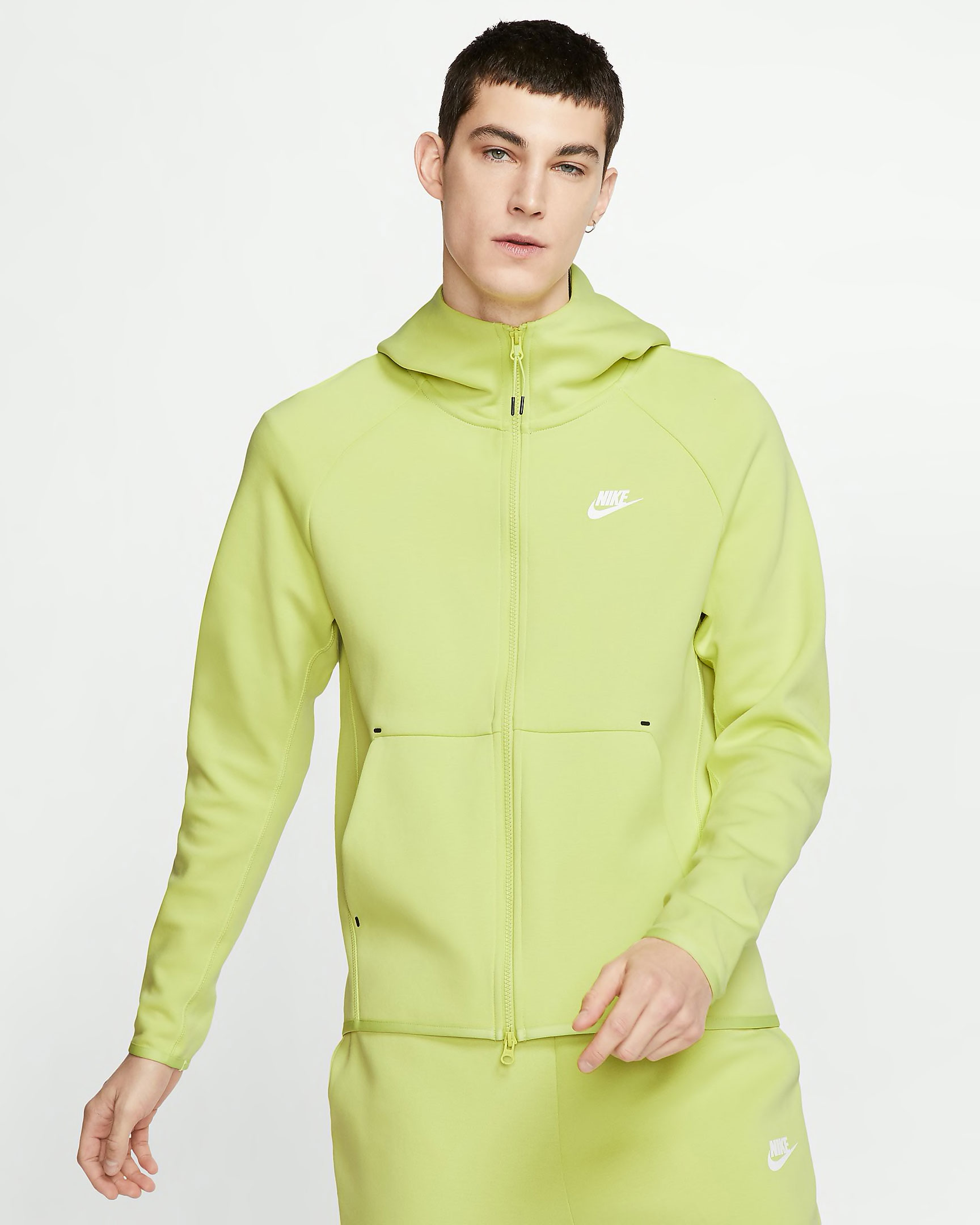 nike green zip up jacket