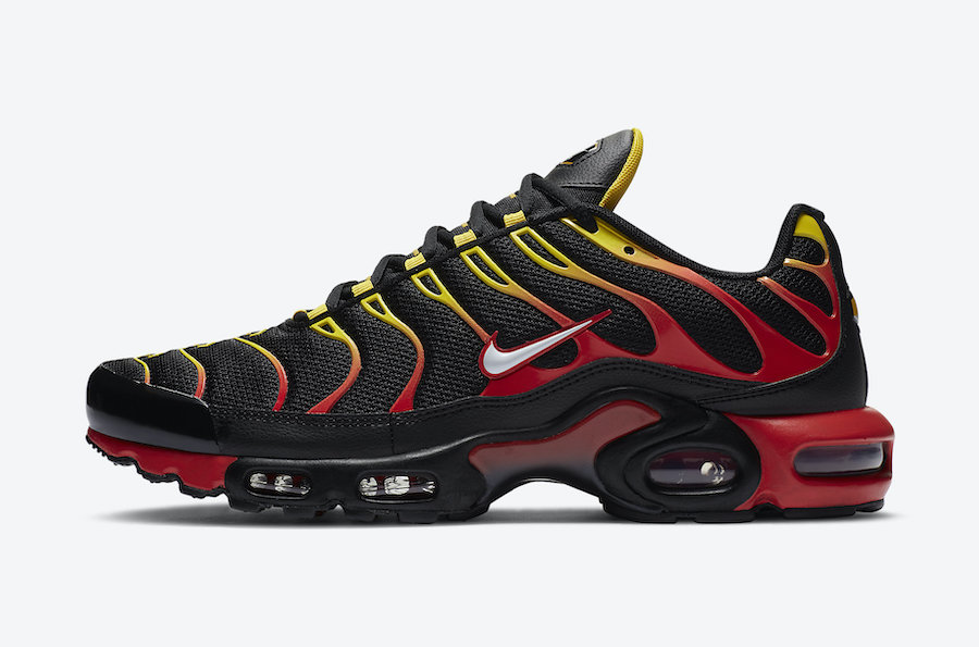 red and yellow air max plus