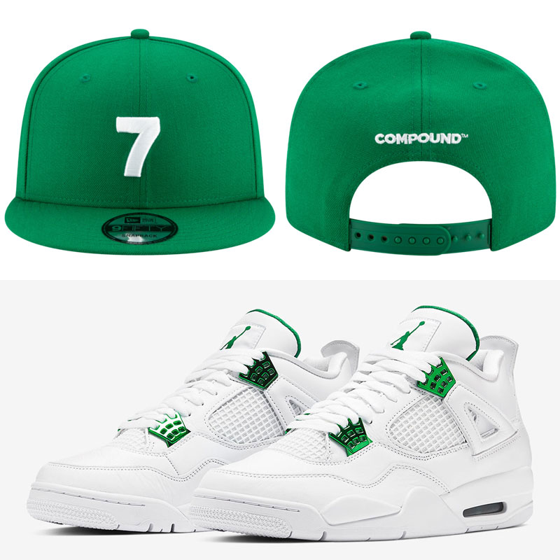 jordsn-4-metallic-green-hat-match