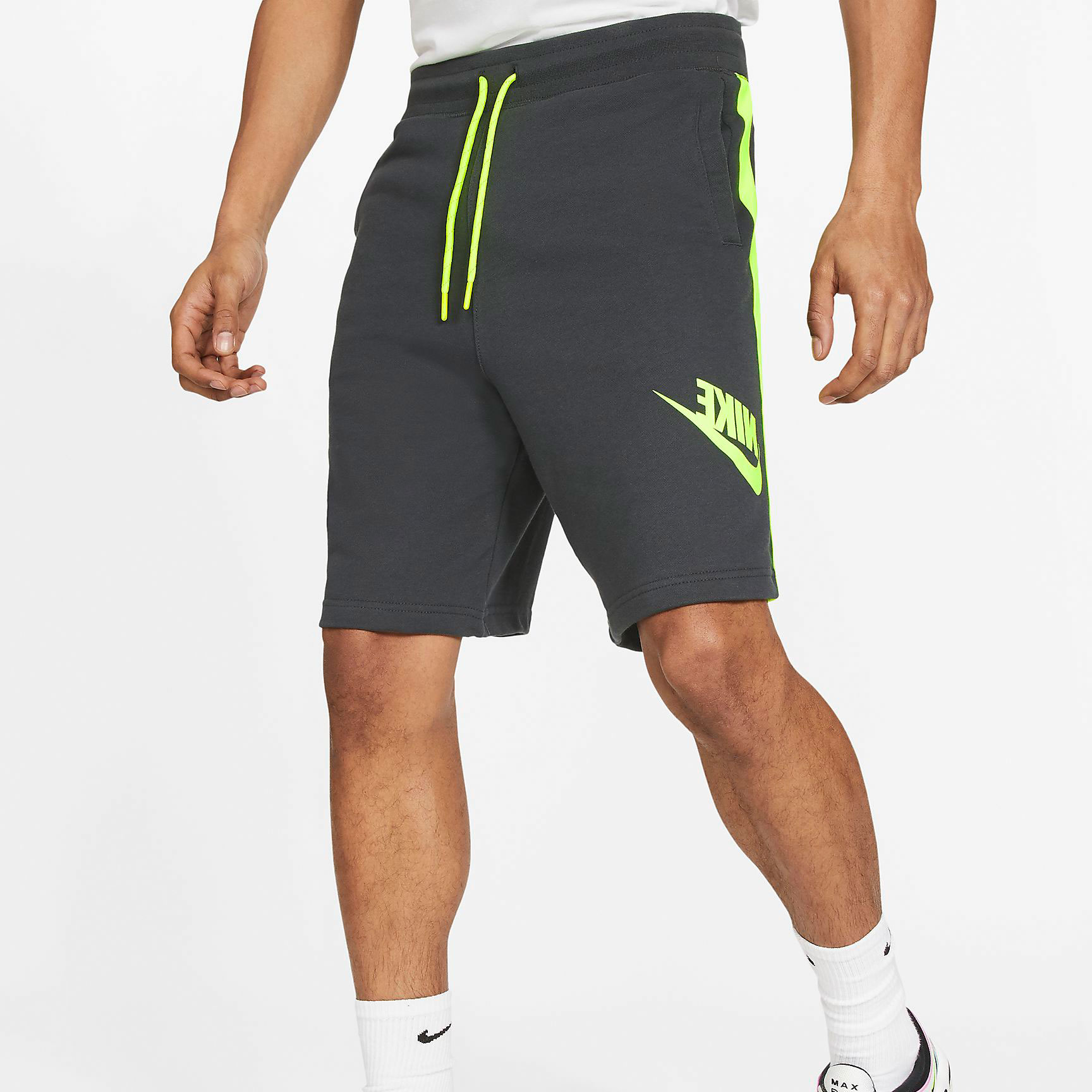 nike-sportswear-grey-volt-green-shorts