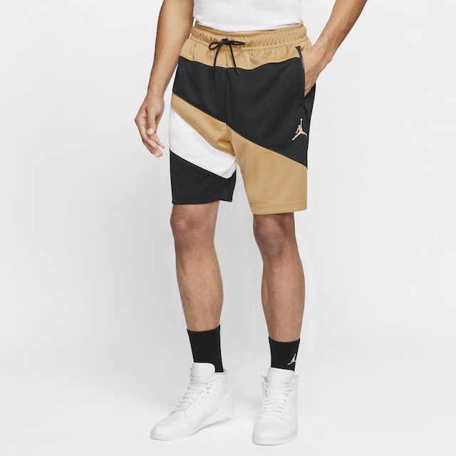 black gold jordan shorts