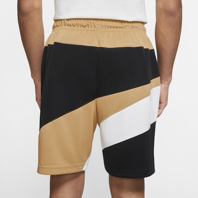 black and gold jordan shorts