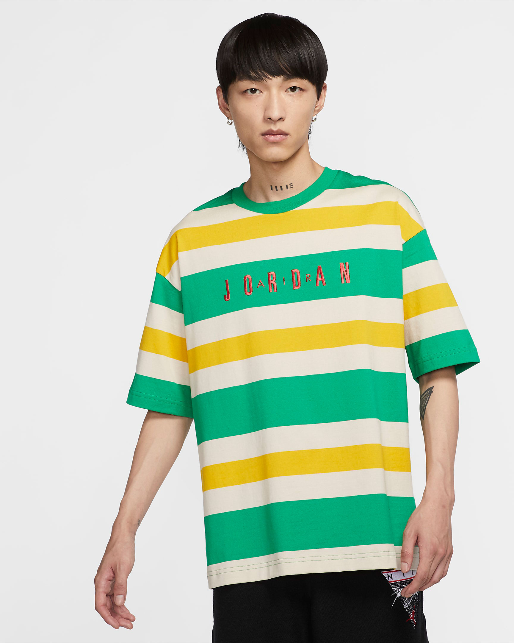 jordan-lucky-green-striped-shirt