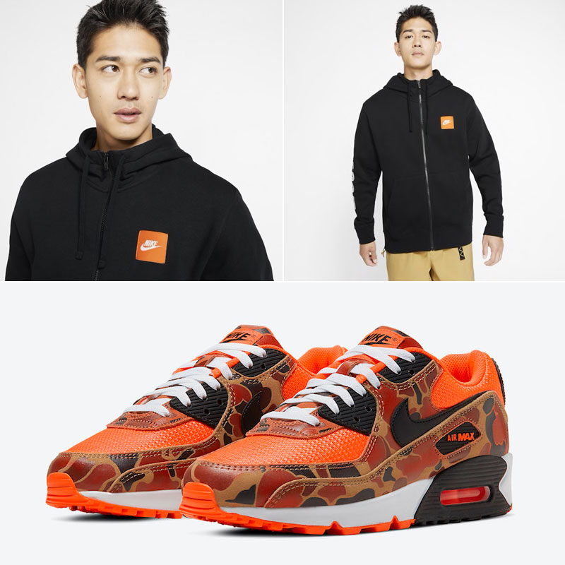 nike-air-max-90-orange-camo-hoodie-match