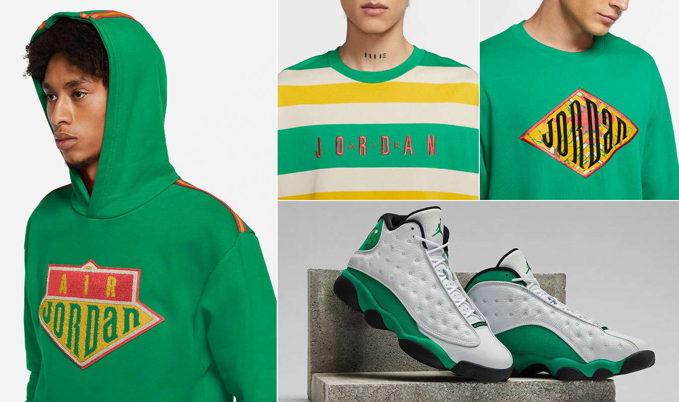 Air Jordan 13 Lucky Green Clothing 