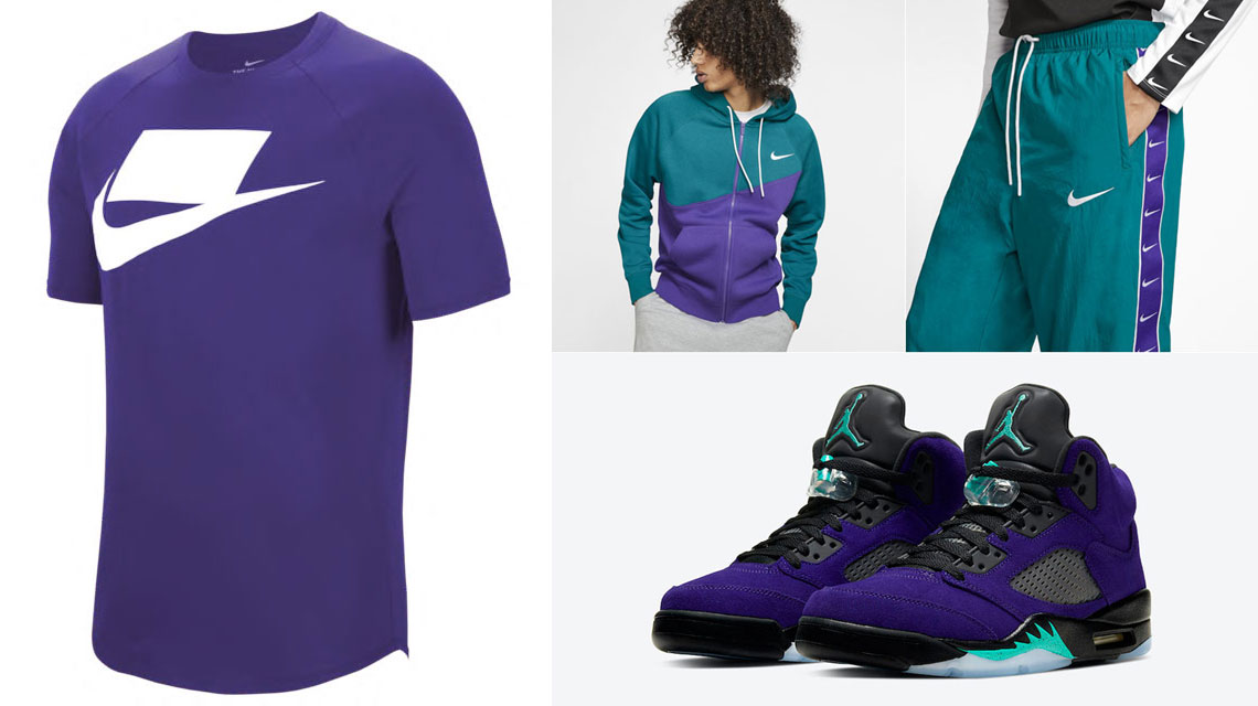 purple nike clothes