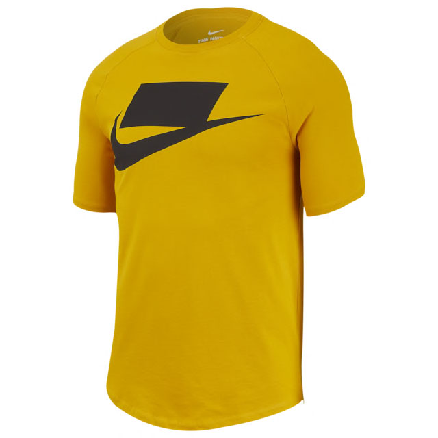 jordan-12-thunder-university-gold-nike-shirt
