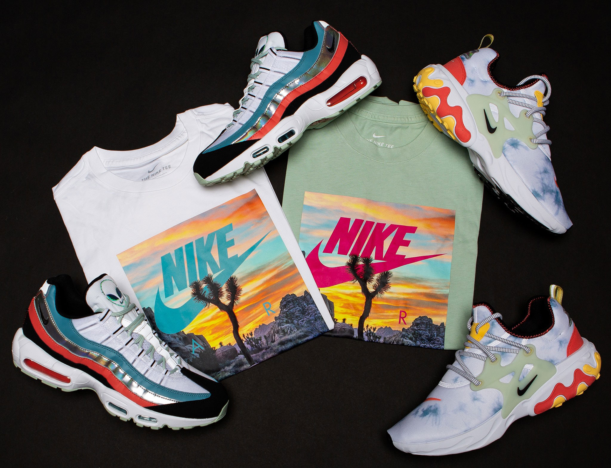 Nike Alien Festival Sneakers and Shirts 