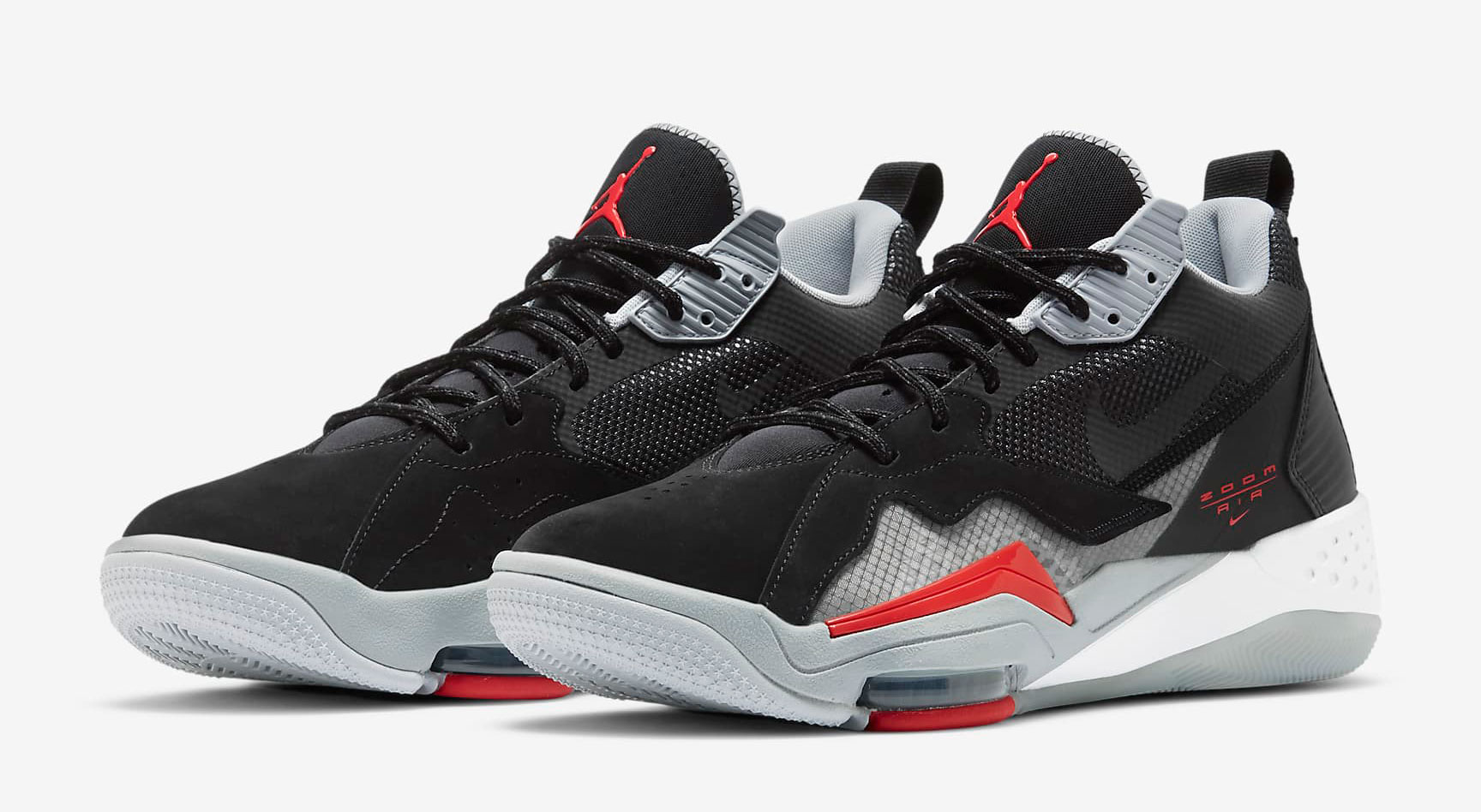 Jordan Zoom 92 Black Red Cement Clothing | SneakerFits.com
