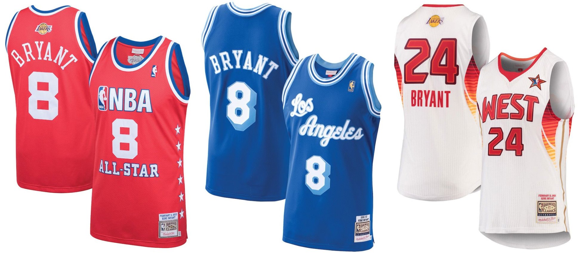 Men's Western Conference Kobe Bryant Mitchell & Ness Red 2003 All-Star  Hardwood Classics Authentic Jersey