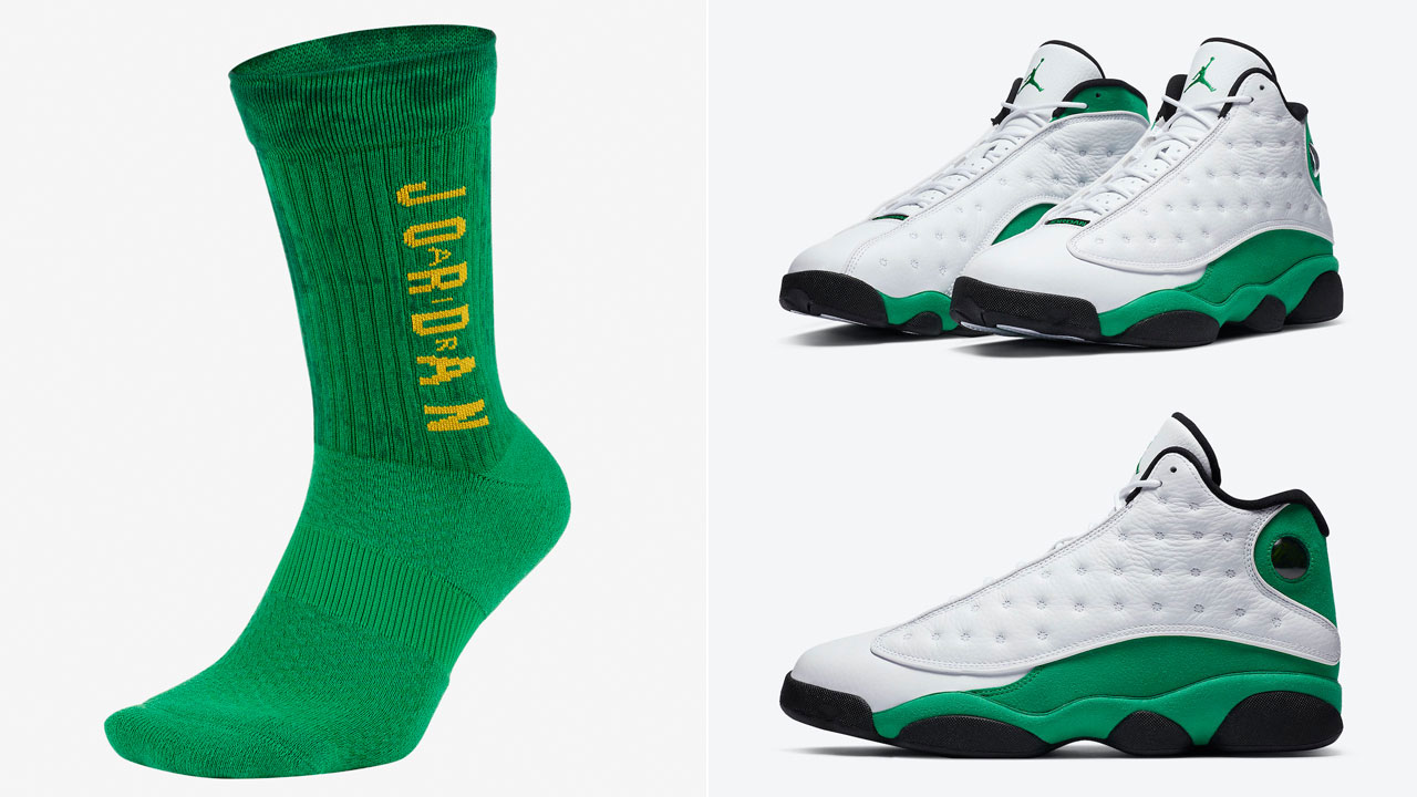 air-jordan-13-lucky-green-socks
