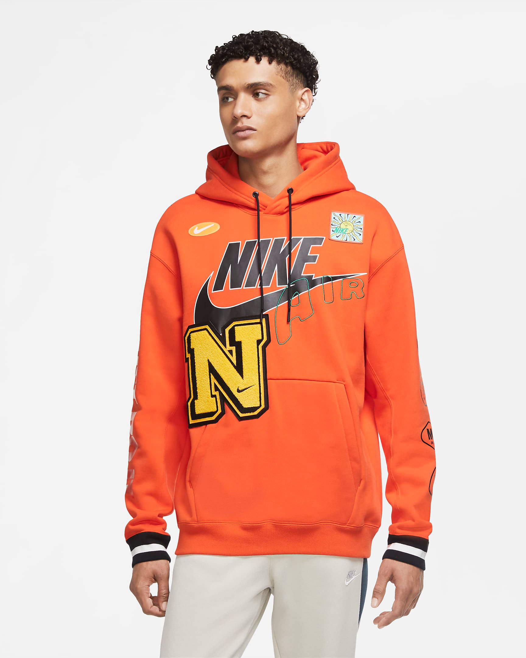 nike air drip hoodie orange 1