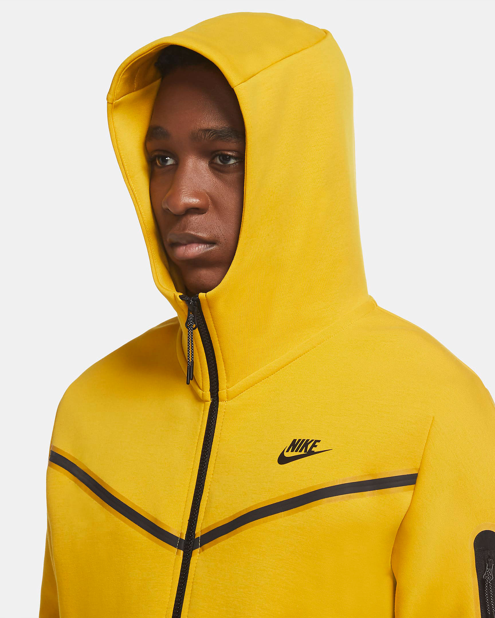 dynamic yellow nike hoodie