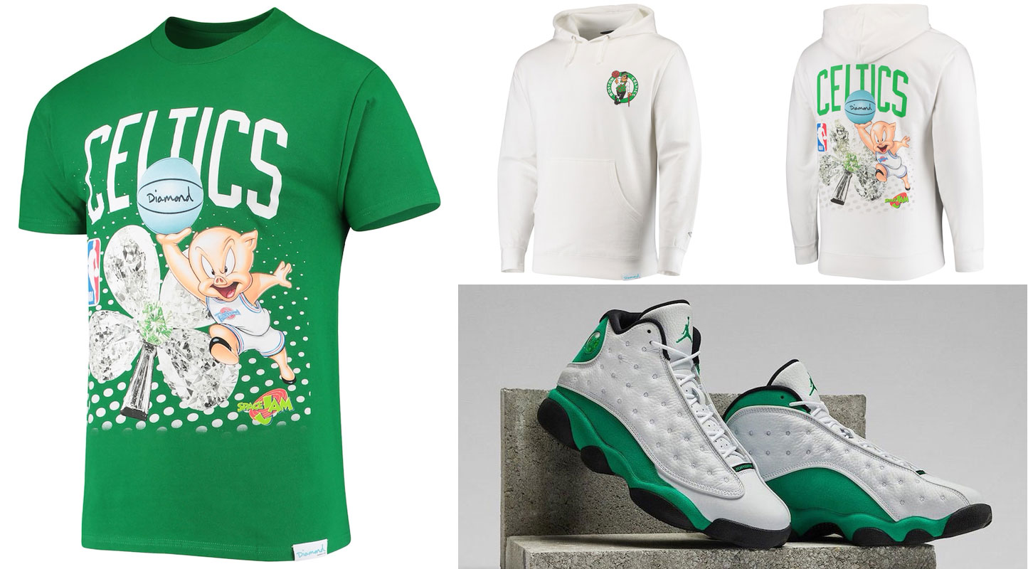 air-jordan-13-lucky-green-celtics-space-jam-apparel-match