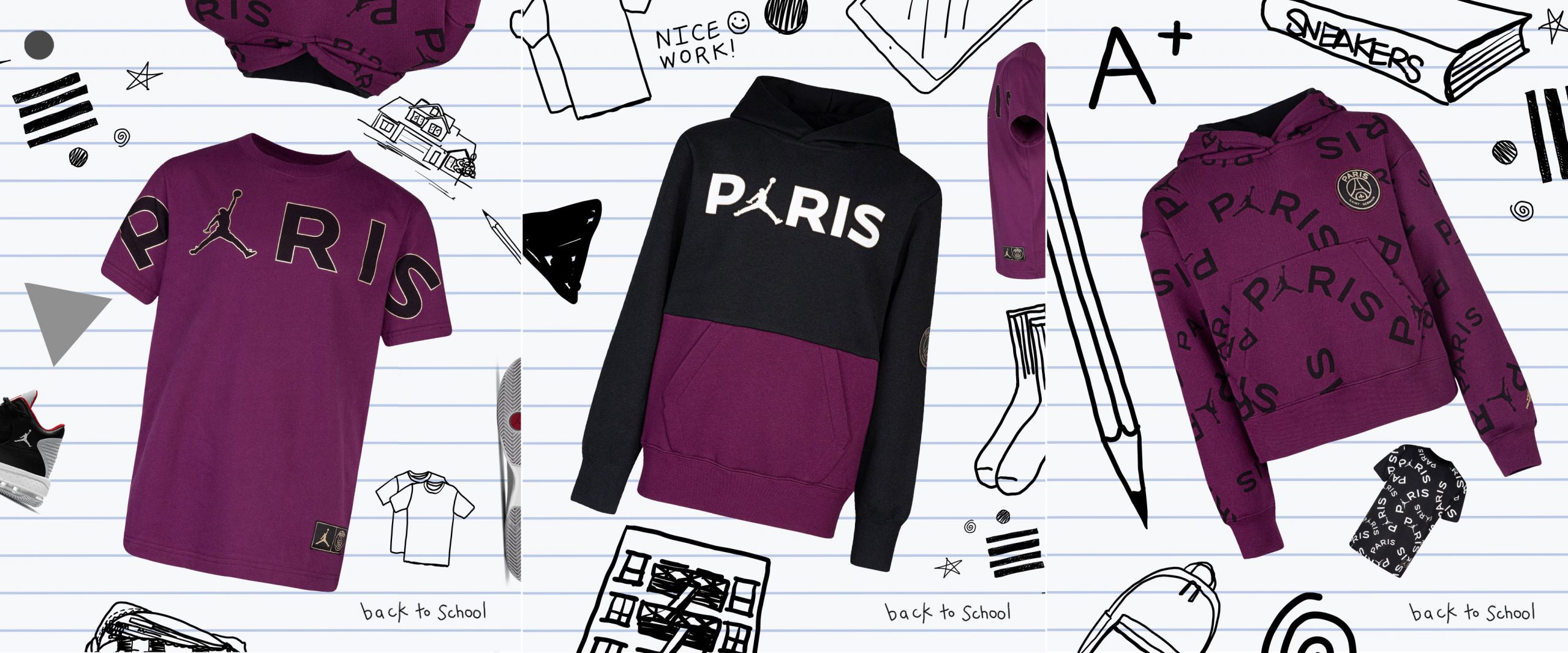 Jordan 4 PSG Grade School Kids Clothing | SneakerFits.com