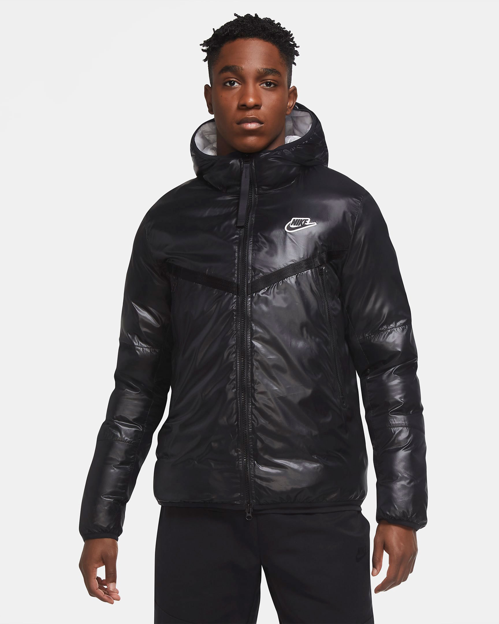 nike footscape sportswear repel fill jacket black