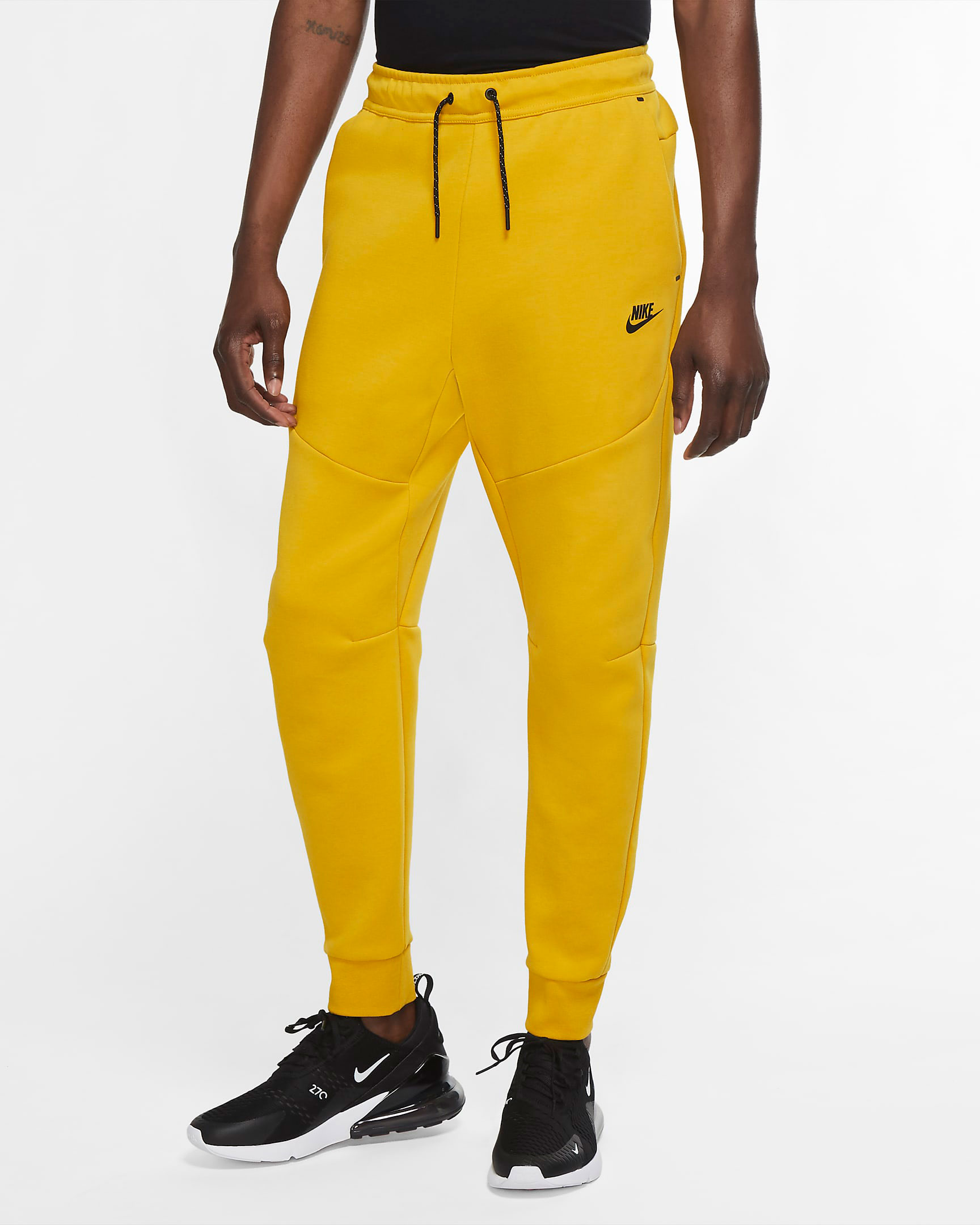 nike tech fleece pants yellow sulfur 1