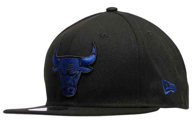 air-jordan-12-black-dark-concord-bulls-hat-new-era-1