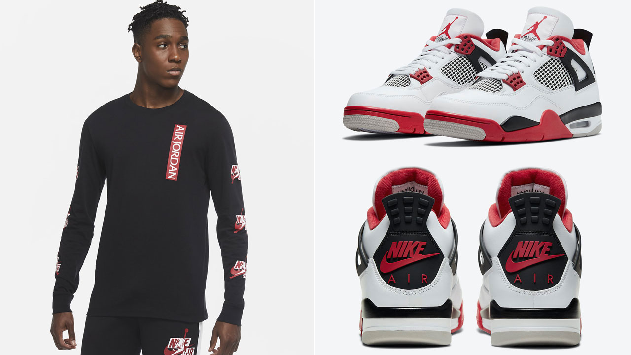 Clothing for the Fire Red Jordan 4 