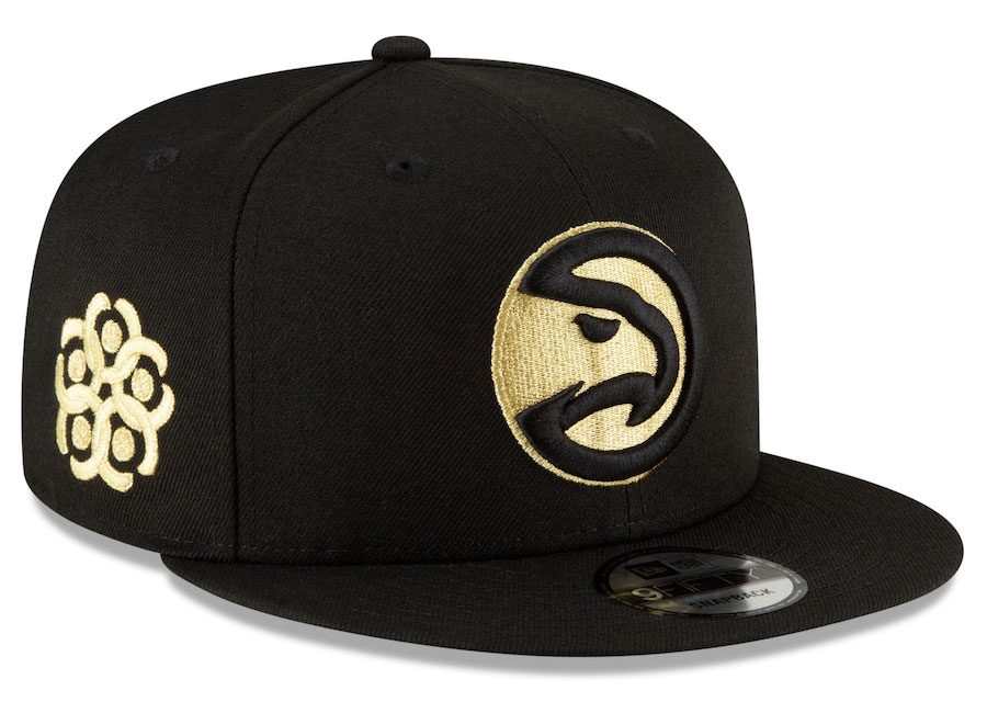 jordan-1-high-black-gold-atlanta-hawks-city-edition-new-era-snapback-hat-2