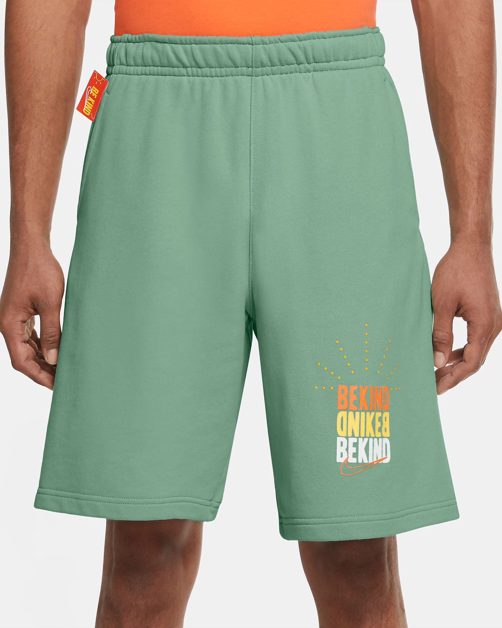 nike-sportswear-be-kind-green-orange-shorts-1