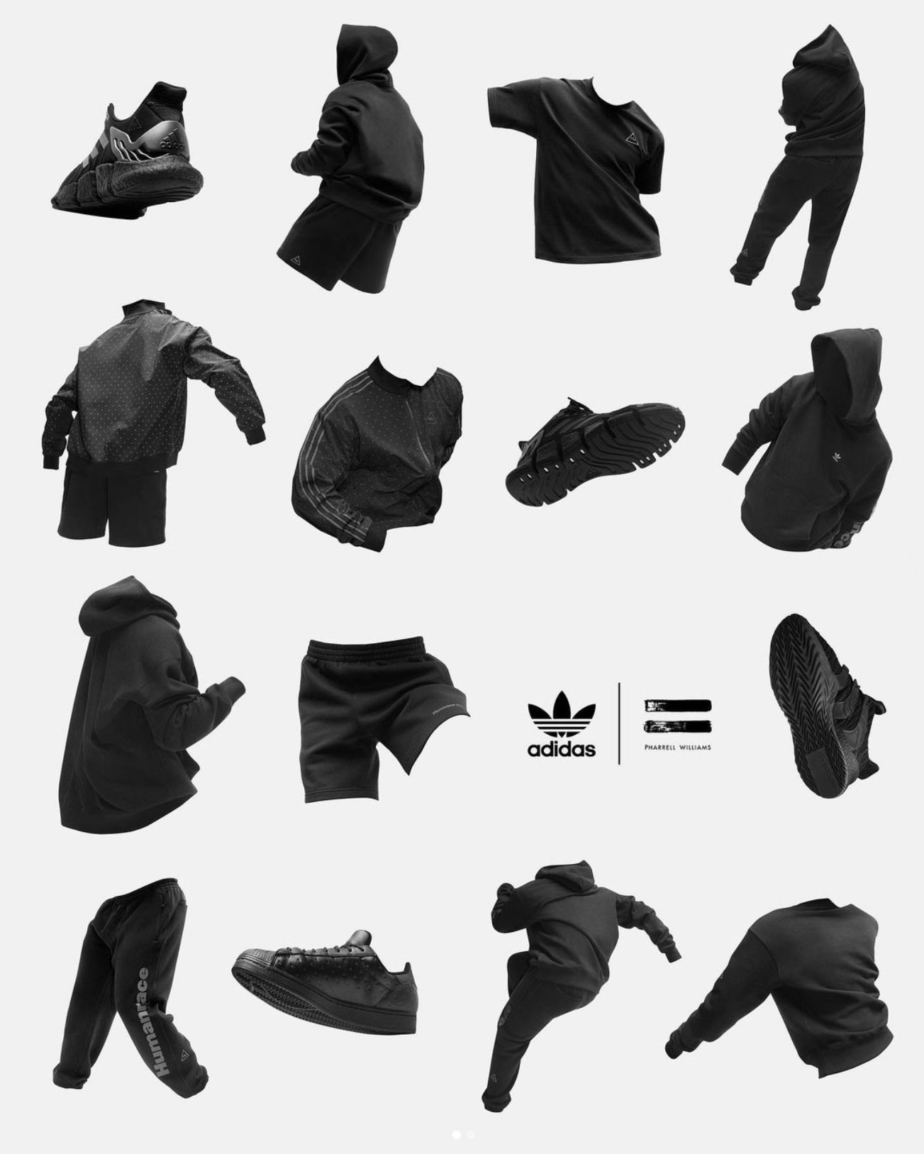 adidas-pharrell-williams-triple-black-clothing-shoes