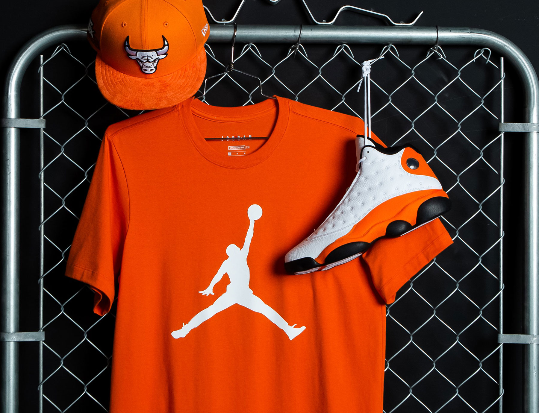 air-jordan-13-starfish-orange-hat-shirt-matching-outfit