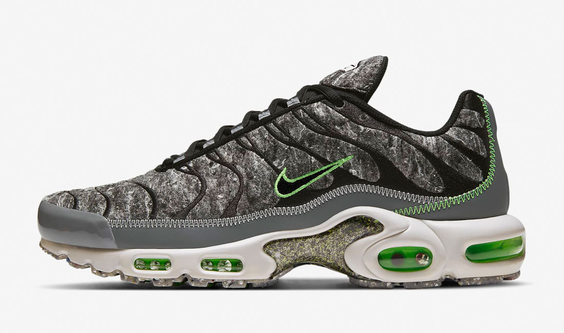 nike air max plus recycled felt electric green sneaker clothing match