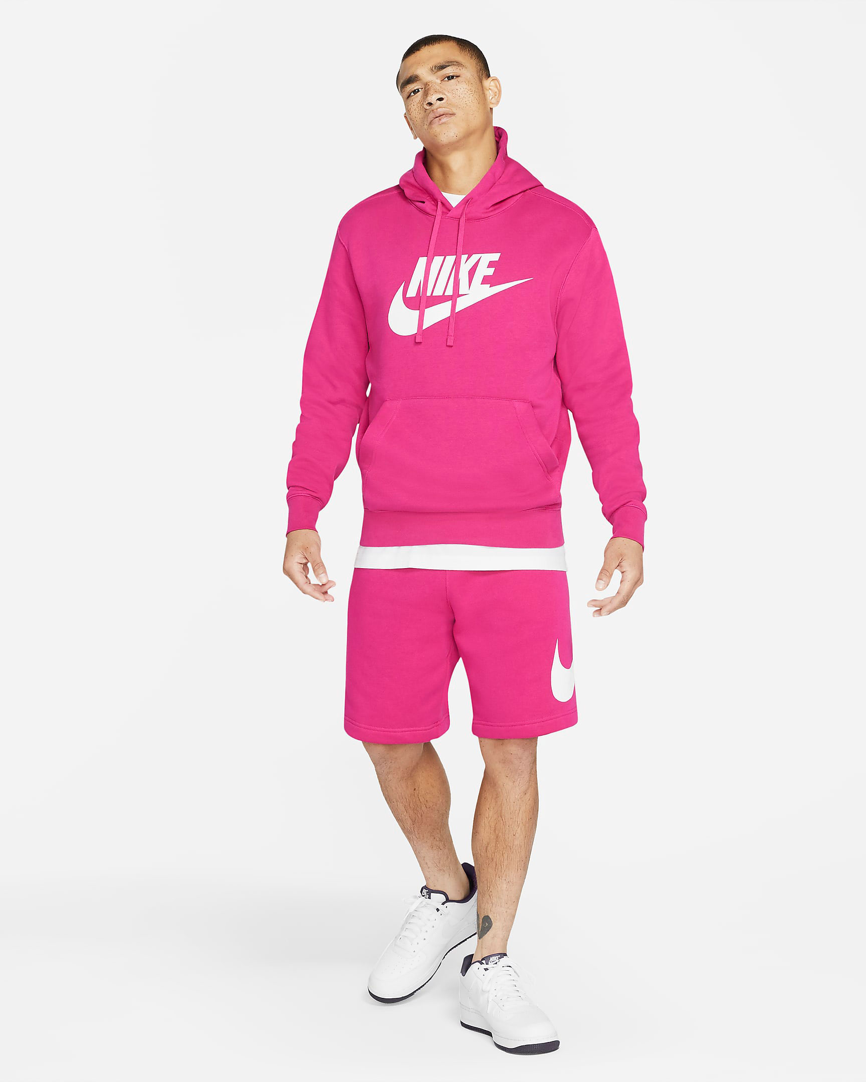 nike-club-fleece-hoodie-shorts-fireberry-pink-outfit