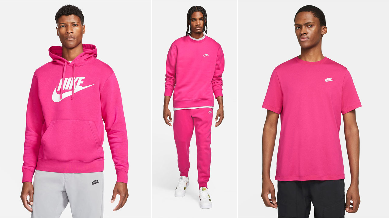 nike-sportswear-fireberry-pink-shirts-clothing-sneaker-outfits